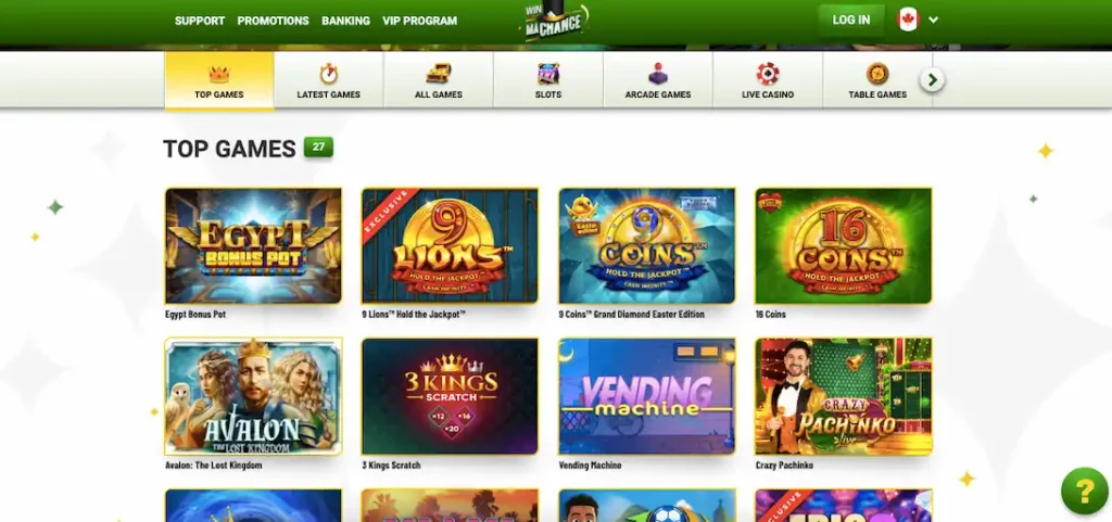 MaChance Casino Review: games